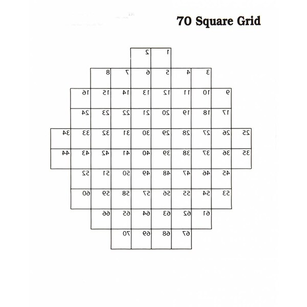 Petri Stickers, 70 Sq Grid, 3" Dia, 36/pk, 36PK